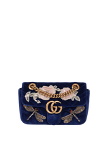 GG MARMONT EMBROIDERED VELVET SMALL