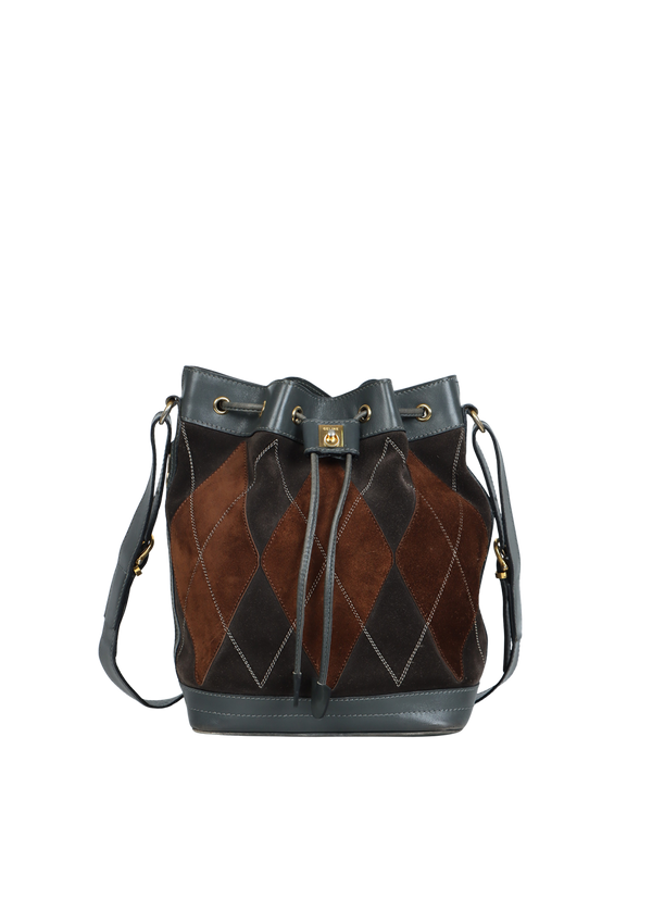 VINTAGE LEATHER BUCKET BAG
