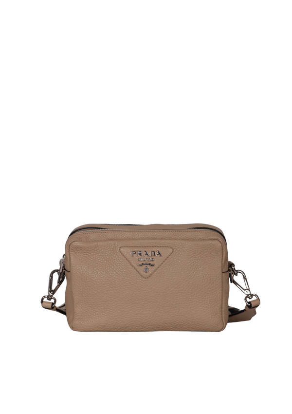 VITELLO DAINO DOUBLE ZIP CAMERA BAG