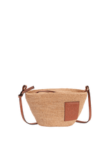 RAFFIA SLIT POCHETTE BAG