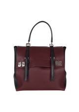CITY CALF DOUBLE TURN-LOCK BAG