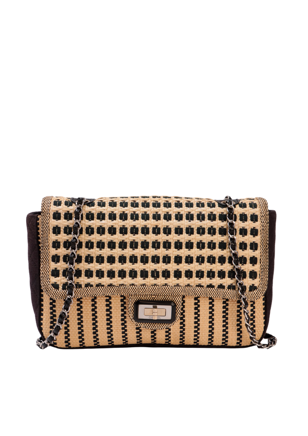 RAFFIA MADEMOISELLE FLAP BAG