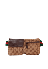 GG CANVAS DOUBLE BELT BAG