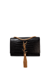 SMALL KATE TASSEL CROCODILE EMBOSSED