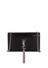 MEDIUM KATE TASSEL CROCODILE EMBOSSED