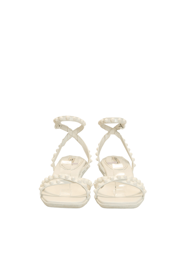 STUDDED ANKLE WRAP SANDALS 37