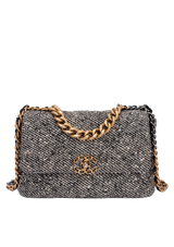 LARGE 19 FLAP BAG TWEED