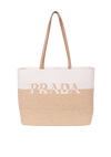 RAFFIA LOGO TOTE BAG