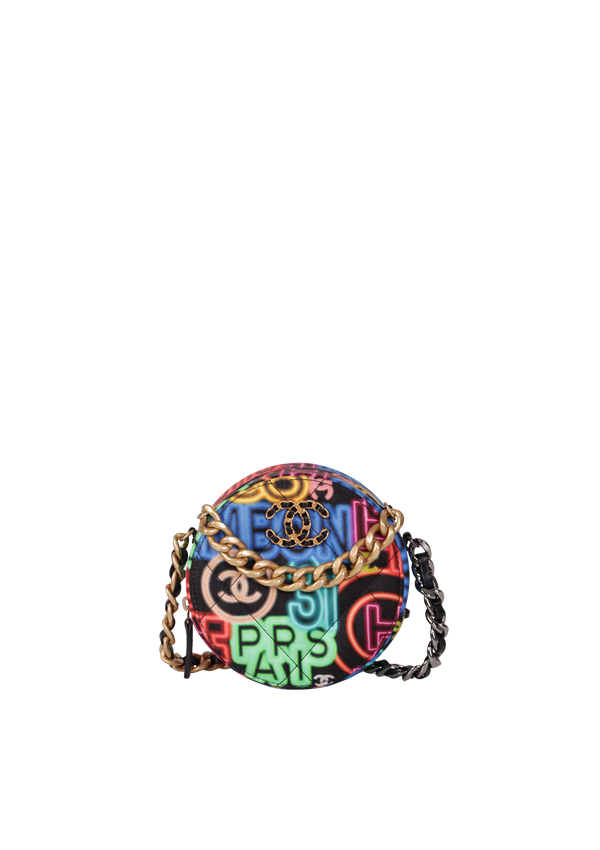 FABRIC PRINTED 19 ROUND CLUTCH