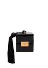 PATENT LEATHER BOX CUBE BAG
