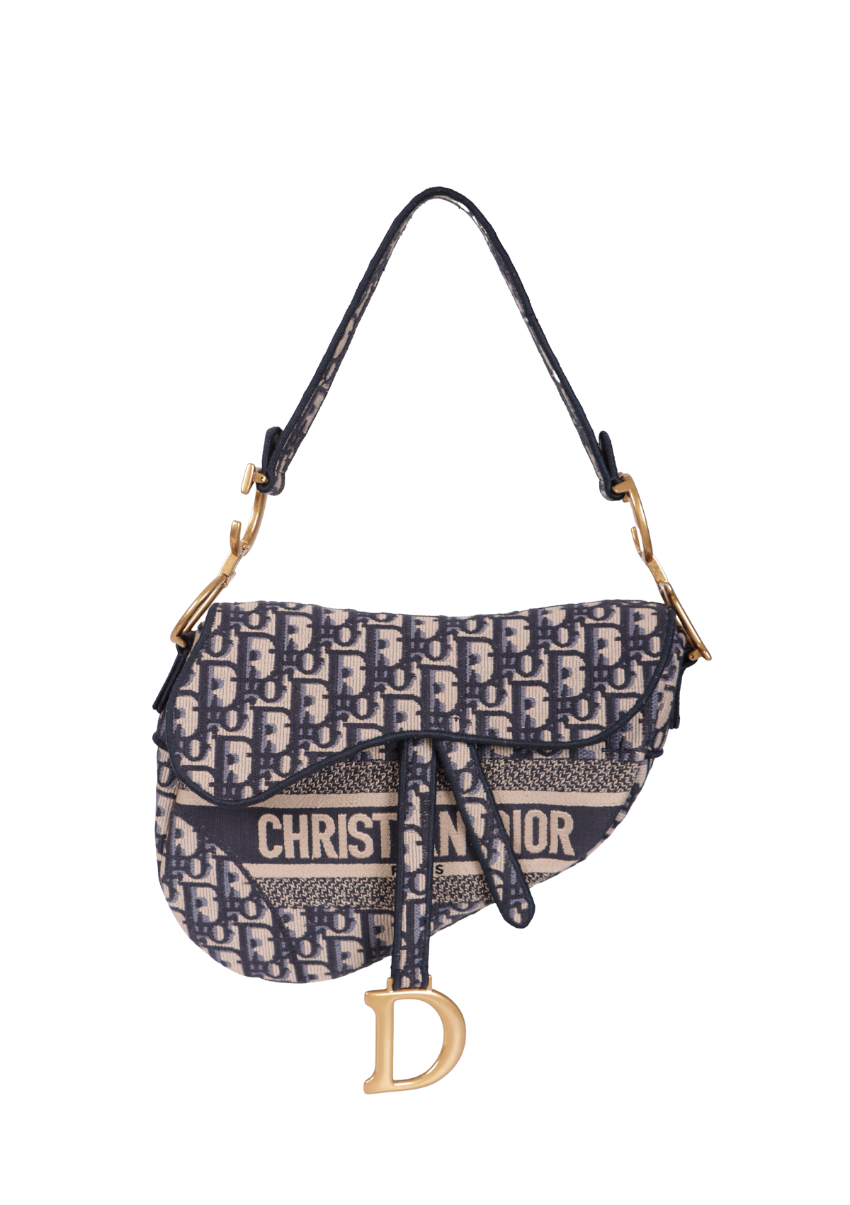 BOLSA CHRISTIAN DIOR MEDIUM OBLIQUE SADDLE BAG AZUL ORIGINAL – Gringa