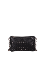 LEATHER STUDDED CROSSBODY BAG