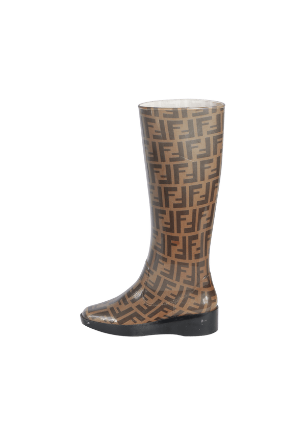 ZUCCA FF LOGO RUBBER BOOTS 34