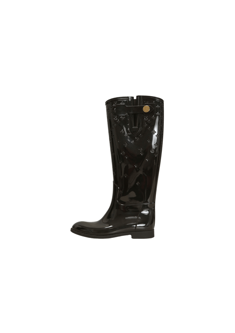 MONOGRAM DROP RUBBER RAIN BOOTS 34