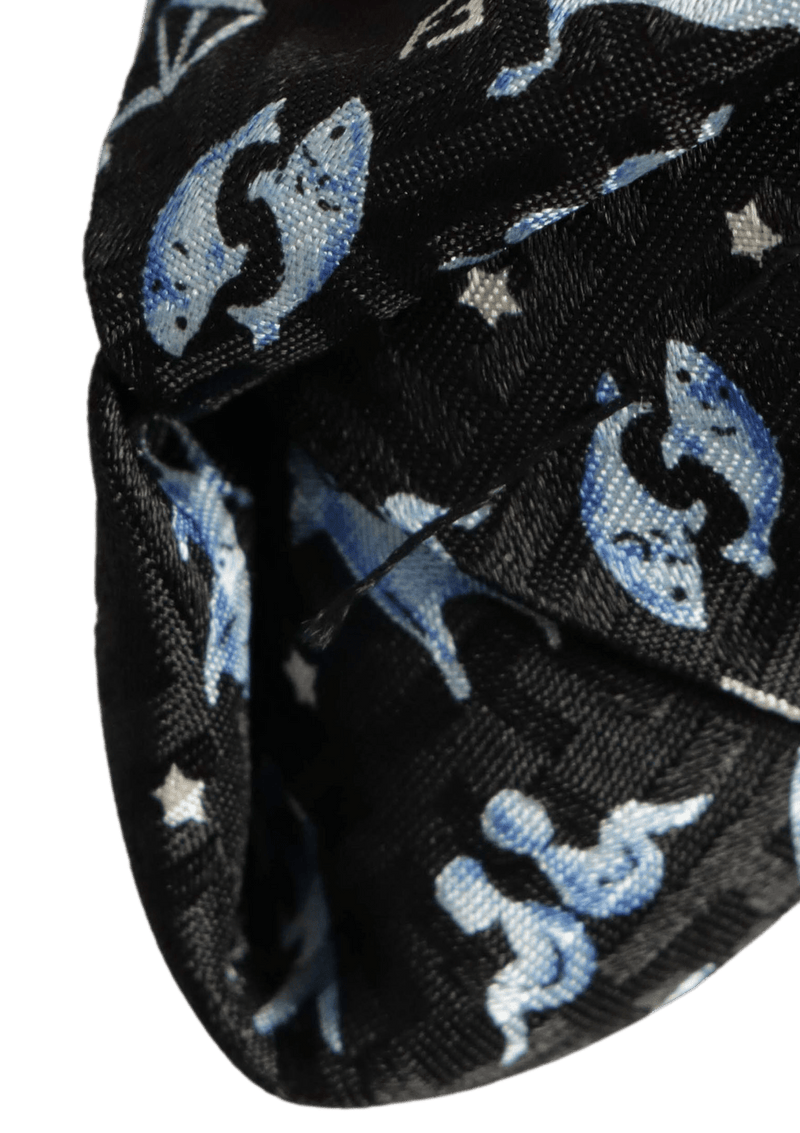 ZODIAC PRINTED SILK TIE