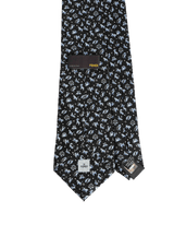 ZODIAC PRINTED SILK TIE