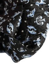 ZODIAC PRINTED SILK TIE