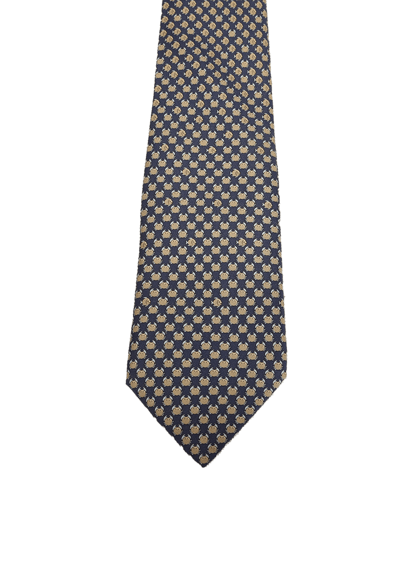 FISH AND CRAB SILK TIE