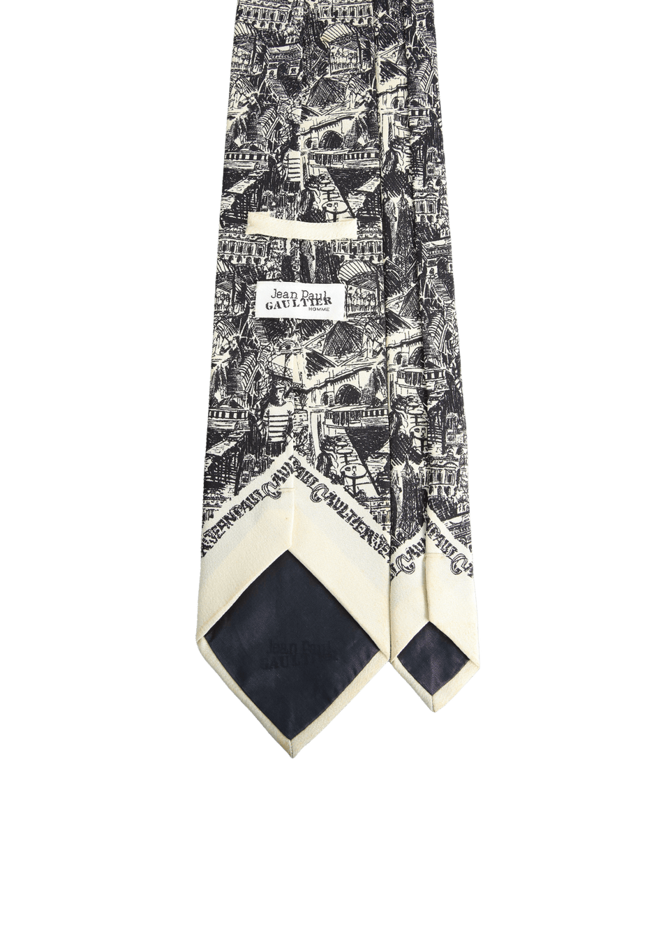 GRAVATA JEAN PAUL GAULTIER PRINTED SILK TIE ESTAMPADO ORIGINAL GRAVATA JEAN PAUL GAULTIER PRINTED SILK TIE ESTAMPADO ORIGINAL