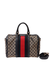 GG CANVAS WEB MEDIUM BOSTON BAG