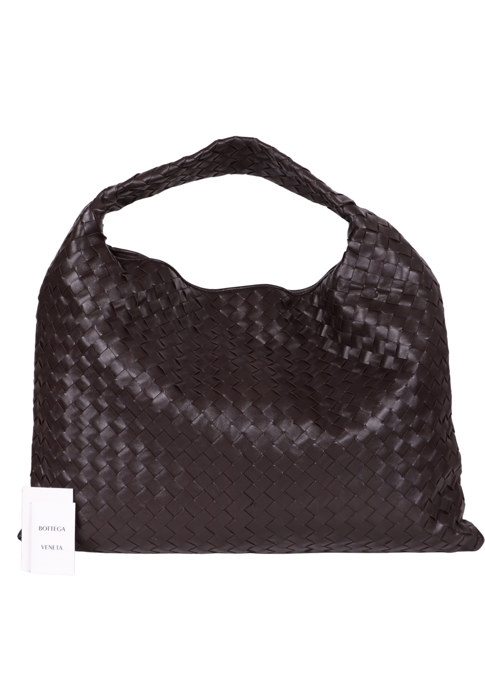BOLSA BOTTEGA VENETA LARGE INTRECCIATO HOP BAG MARROM ORIGINAL
