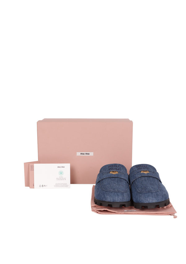 DENIM UPPER MULES 39