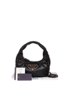 MINI NAPPA TOPSTITCHED HOBO BAG