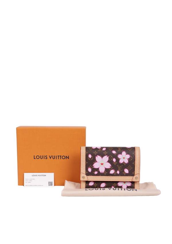 TAKASHI MURAKAMI MONOGRAM CHERRY BLOSSOM VICTORINE WALLET