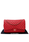 XXL TRAVEL CLASSIC SINGLE FLAP LAMBSKIN BAG