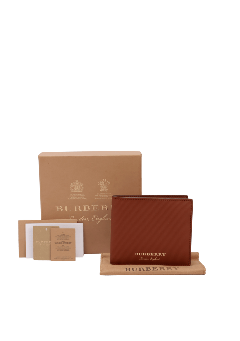 CARTEIRA BURBERRY LEATHER BIFOLD WALLET MARROM ORIGINAL – Gringa