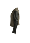 JACKET WITH LEATHER SLEEVE 40
