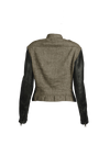 JACKET WITH LEATHER SLEEVE 40