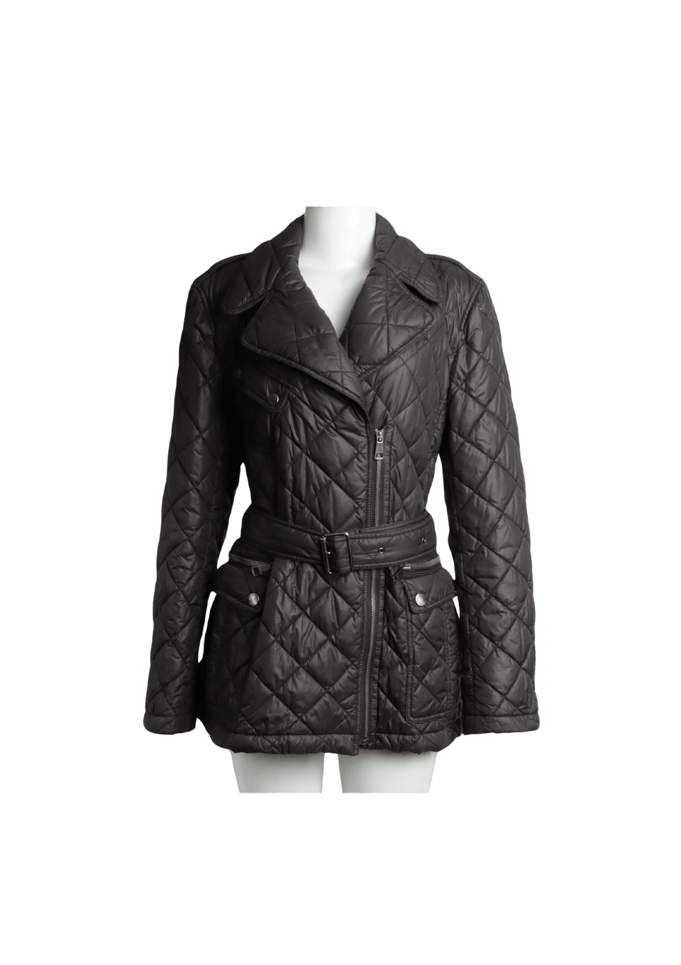 Burberry 黒 ジッパージャケット レディース　L M-45 JAQUETA BURBERRY UTILITY JACKET MATELASSÉ PRETO G ORIGINAL – Gringa