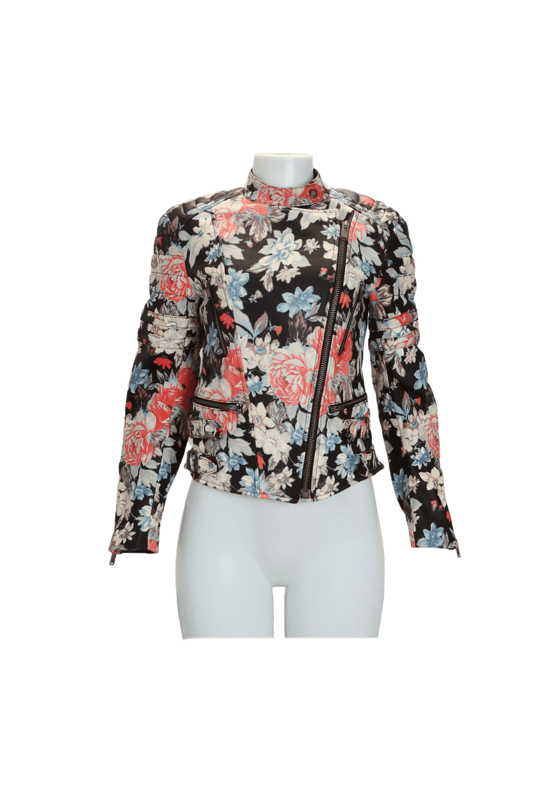 FLORAL BIKER JACKET 36