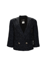 CC EMBROIDERED TWEED SHORT VEST