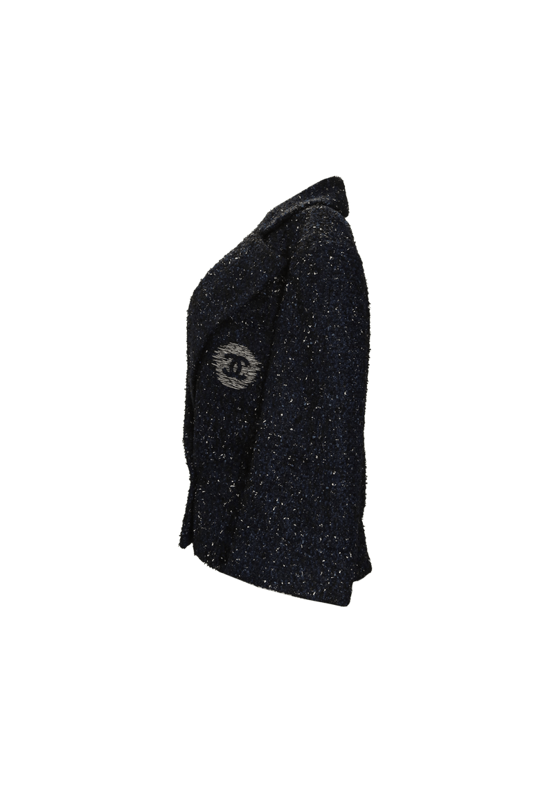 CC EMBROIDERED TWEED SHORT VEST