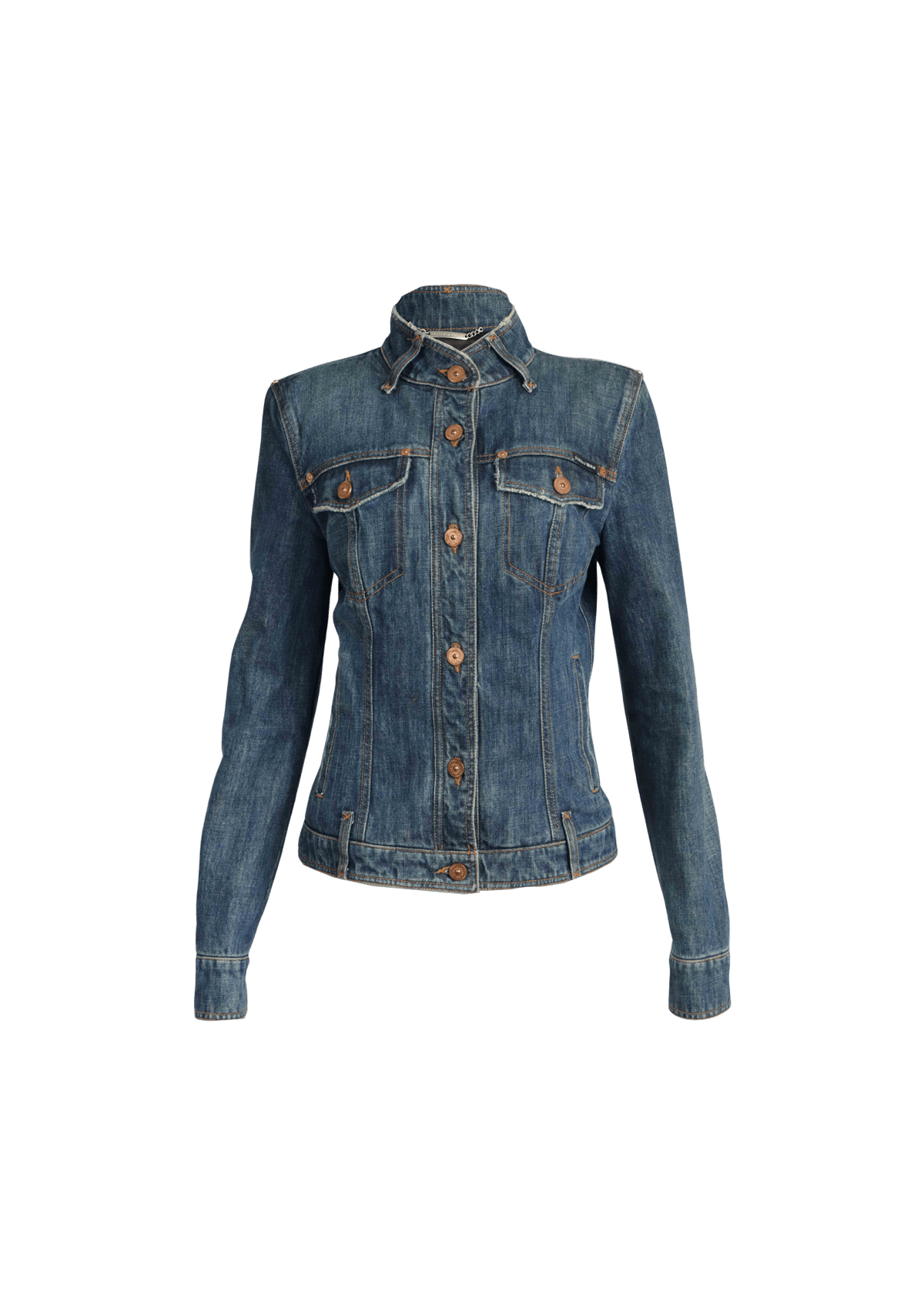JAQUETA DOLCE & GABBANA VINTAGE DENIM JACKET 40 AZUL ORIGINAL – Gringa