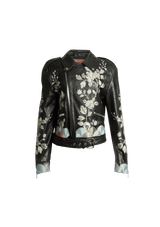 LEATHER EMBROIDERY JACKET 40