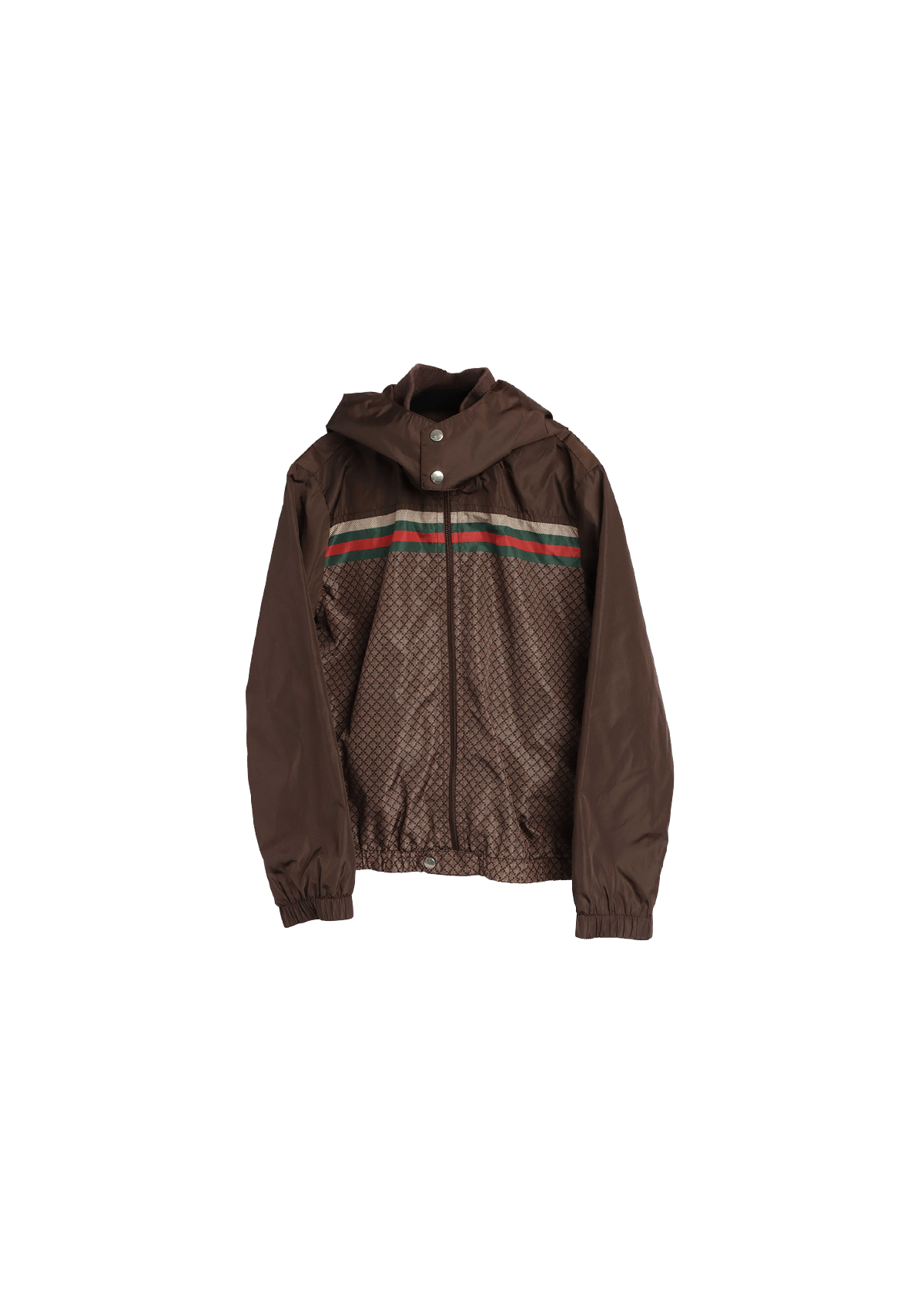 JAQUETA GUCCI WEB WINDBREAKER 6Y MARROM ORIGINAL – Gringa