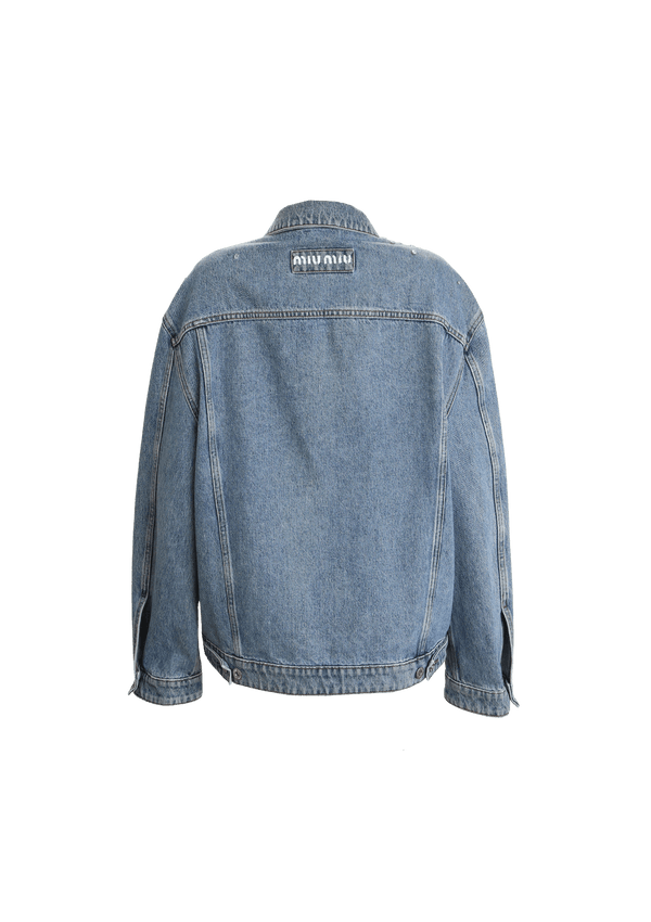 CRYSTAL EMBELLISHMENTS DENIM JACKET 38