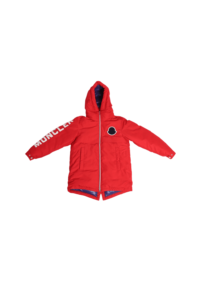 JAQUETA MONCLER AIRON DOWN JACKET 10Y VERMELHO ORIGINAL Gringa