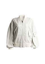 ジャケット・アウター 00s archive white leather jacket JAQUETA PRADA PERFORATED NAPPA LEATHER JACKET BRANCO 38 ORIGINAL