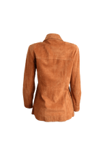 SINGLE-BREASTED SUEDE JACKET 40