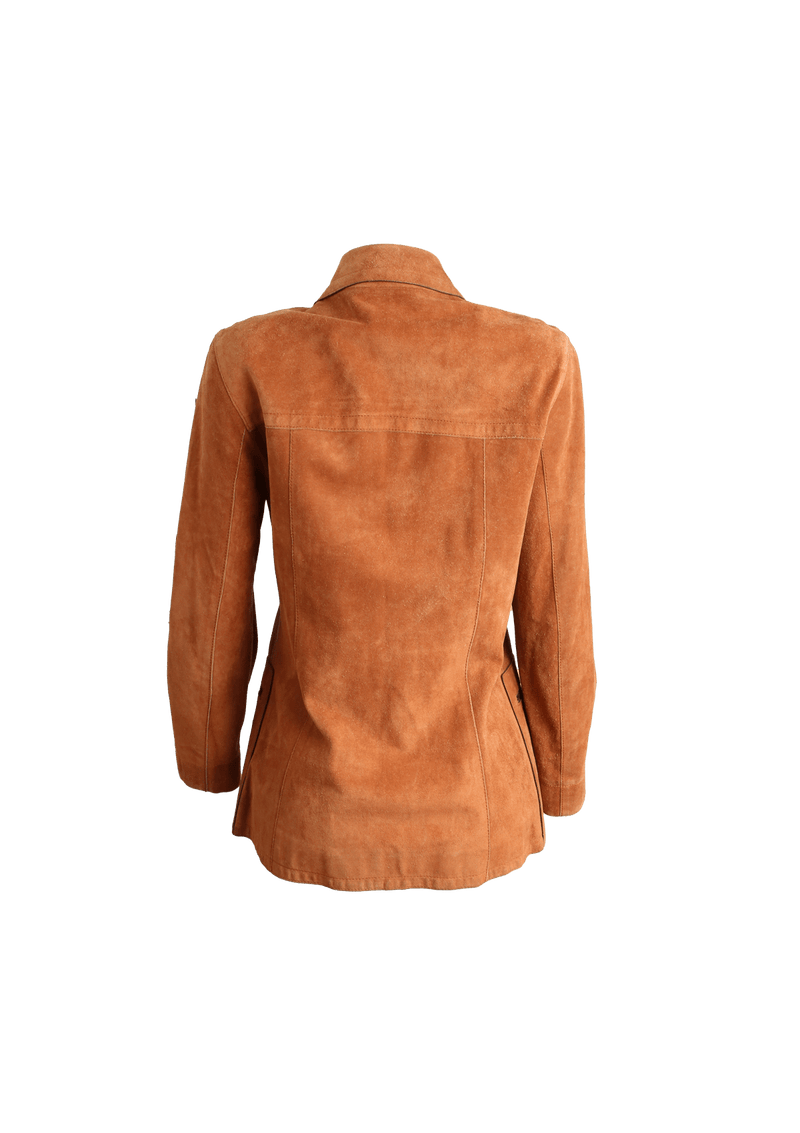 SINGLE-BREASTED SUEDE JACKET 40