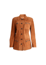 SINGLE-BREASTED SUEDE JACKET 40