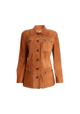 SINGLE-BREASTED SUEDE JACKET 40