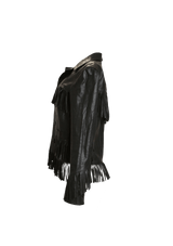 LEATHER FRINGE JACKET 34