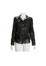 LEATHER FRINGE JACKET 34