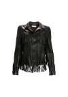 LEATHER FRINGE JACKET 34