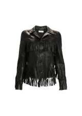 LEATHER FRINGE JACKET 34